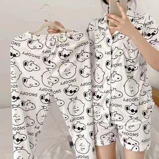 VSC 3in1 Korean Short Sleeve Short Pajama Terno Set Sleepwear For Women