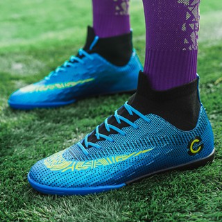Outdoor Soccer Shoes Youth training football boots Breathable Turf Indoor Football Futsal Shoes But bola sepak sukan (7)