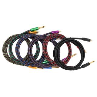 1.8m Pure Copper Colorful Snakeskin RCA Interface Tattoo Clip Cord For Tattoo Machine Tattoo Tools