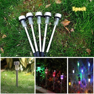 5pcs LED Outdoor Garden Light Solar Powered Landscape Yard Lawn Path Lamp Waterproof tube lights