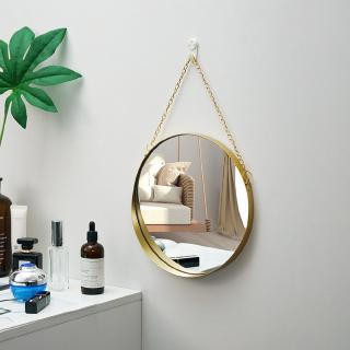 SS3 syh Nordic Scandinavian Round Gold Makeup Mirror Commercial Bathroom Wall Mirrors Bedroom
