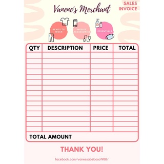 A4 PAPER❉✆☃Personalized Receipt Non-Official (50 sheets/pad) (7)