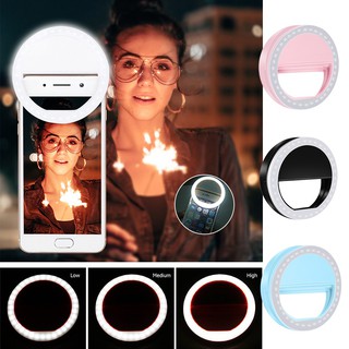 100% Original Lucky RK-12 Selfie LED Ring Light Rechargeable Clip-on Adjustable Phone Camera Light (1)