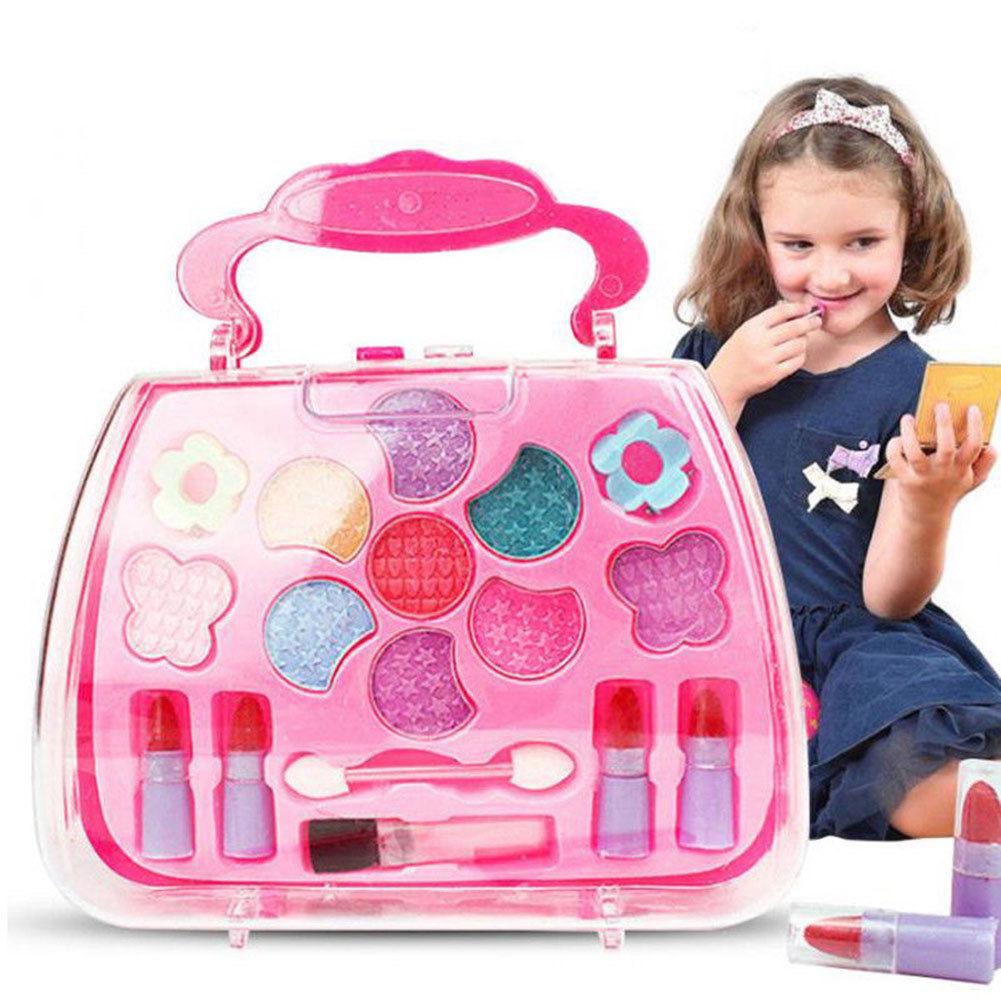 Simulation Toy Pretend Play Suitcase Makeup Set Palette Kids (2)