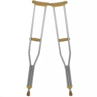 MDV Heavy Duty Aluminum Adjustable Crutches Pair/Single Lightweight Crutch Walking Aid Elderly Adult