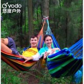 Hanging Hammock Portable Cotton Swing Fabric Rope Outdoor Camping Canvas (4)