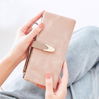【sale】 Fashion Woman Wallet With Wrist Long Purse Zipper Hasp Multifunction Card Holder
