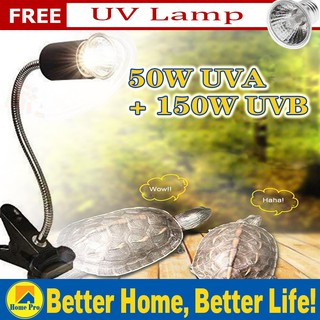 Reptile Lamp Set UVA+UVB 3.0 Lamp Clip-on Bulb Lamp Holder Basking Lamp Heat Light Kit