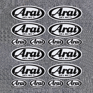 8Pcs/Set Reflective Waterproof Motorcycle Helmet Stickers&Decals Helmet Logo Stickers Arai