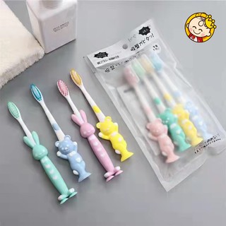 Baby Kingdomo Baby Japan Soft Bristled Cartoon Kid Toothbrush 4pc/set