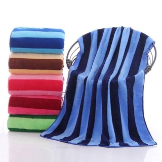 1 pc Bath Towel Stripes/Zigzag Microfiber Cotton High Quality Random Colors 70x140cm Oversep