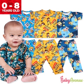 Kids Terno Pajama Sleepwear for 0-8yo! Set Pambahay for Boys! (1)