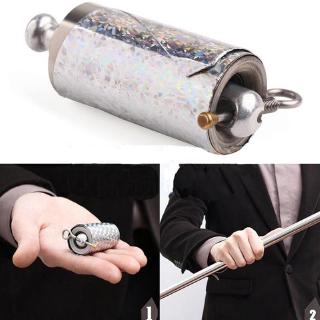Portable retractable martial arts metal stick Stainless Steel Silver Magic Wand