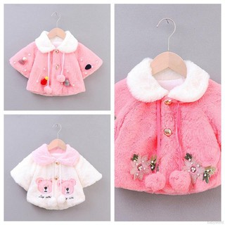bbworld Baby Girls Outerwear Clothes Winter Coat Printed Cute Warm Jacket Wool Coat