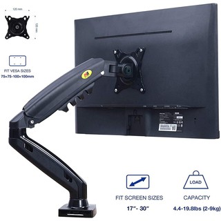 Nb-Monitor North Bayou New F80, 17 To 30 Inches, Adjustable Arm, Gas Spring, 2-9kg Loading Capacity