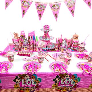 Surprise birthday party supplies theme Decoration Kids Tableware Favor Plates Gift set