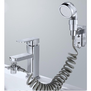 Bathroom Faucet Hair Washing Shower Head Hose Kit Set External Handheld Sprayer System Basin Water Saving Flexible Tap (5)