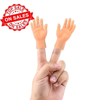 Novelty Funny Set Of Two Finger Silicone Hand Finger Puppets J6T5