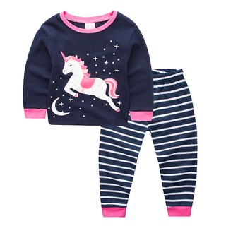 Unicorn House Kids Boys Girls Sleepwear Outfits Baby Nightwear 2pcs Pajamas Set 1-7Y
