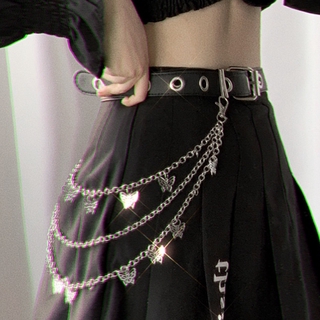 butterfly waist chain Belt chain female cool ins wind pants chain accessories trendy hip hop waist chain punk (1)