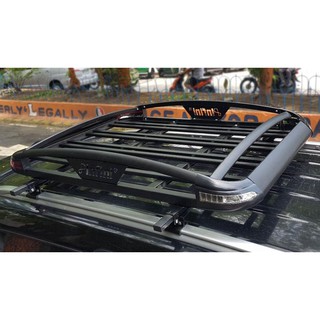 Universal Roof Rack 38X38 with LED Lights BLACK