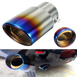 [Ready Stock]❄◑2.5'' Universal Inlet Grilled Blue Car Stainless Steel Exhaust Muffler Tip Pipe