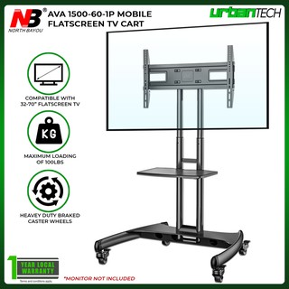 NB North Bayou AVA1500-60-1P Rolling TV Stand for 32” to 70” LED TV Cart