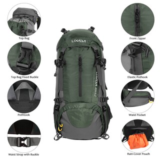 【Special offer】Lixada 50L Water Resistant Outdoor Sport Hiking Camping Travel Backpack Pack