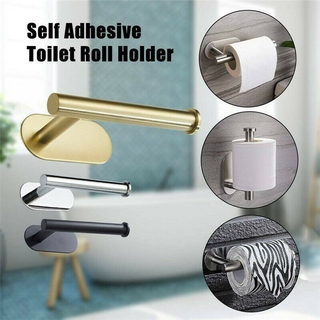 Self Adhesive Toilet Roll Holder Bar Towel Ring Rail Stainless Steel No Drilling (8)
