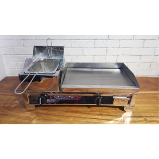 ✹✼High Quality Stainless Burger Griddle with Deep Fryer (All Sizes)