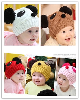COD Ready Stock Boys Hat Warm Toddlers Baby Girls Kids Cartoon Knited Crochet Beanie Cap Winter Hat