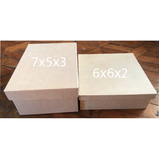 7 x 5 x 3 inches Kraft Box (Fully Covered or Acetate Cover) w/ White or Brown Shredded Paper Filler (3)