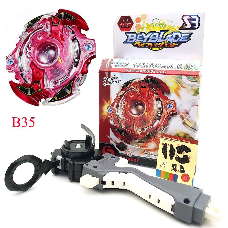 Beyblade Metal Fusion 4D Launcher With Original Package Spinning Top Set B34 B35 (2)
