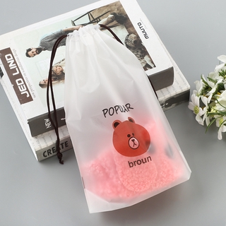 Bear storage bag waterproof frosted bear gift packaging bag drawstring clothing cosmetic storage storage bag