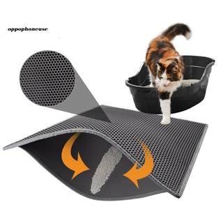 【OPHE】Dual Layer Waterproof Honeycomb Non-Slip Cat Litter Mat Floor Pad Pet Supply