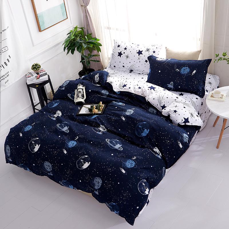 4pcs/set Cartoon Bedding Set Pikachu Duvet Quilt Comforter Cover Flat Bed Sheet Pillowcases Bedshee
