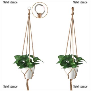 Setdistance Pot holder macrame plant hanger hanging planter basket jute braided rope craft