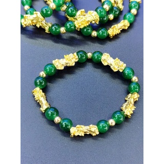 jade with piyao/pixiu lucky charms fengshui bracelet
