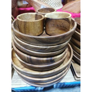 Wooden Round Circle Plate Server made from Acacia Wood Serving Plate