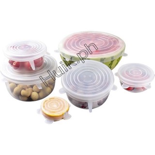 6pcs/pack Reusable Silicone Stretch Durable Expandable Food Fruit Fresh Cover