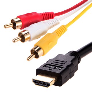 5 Foot Audio AV HDTV Cable HDMI To 3 RCA Converter Adapter