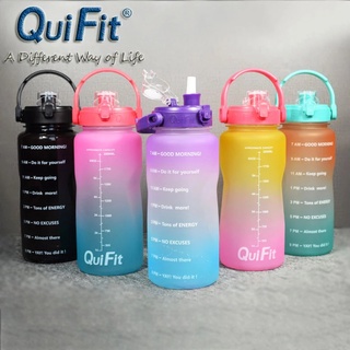 Original Time Marker Water Bottle with Straw Sports and Fitness Outdoor Tumbler 2000ml/3800ml