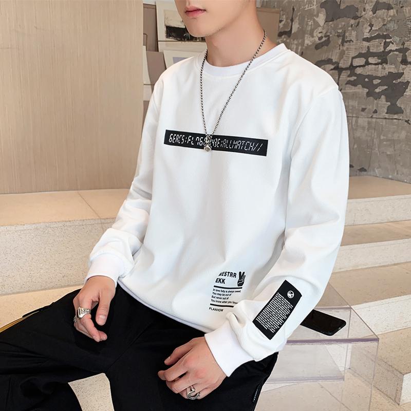 Fall Men's Fashion Korean Leisure Long Sleeve Sweater Simple Design Casual Men‘s Apparel Pullovers’ (1)