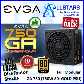 (ALLSTARS : We are Back / DIY Promo) EVGA GA 750 / EVGA 750W SuperNova (750W Gold) ATX Power Supply / PSU (220-GA-0750-X3) (Warranty 10years with TechDynamic) KvJq
