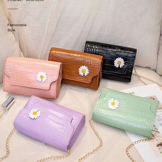 Shirly Sunflower Design Leather Cute Sling Bag (1)