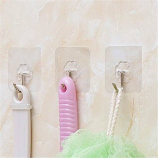 Self Adhesive Hooks Plastic Strong Sticky Stick on Wall Door Seamless Holders