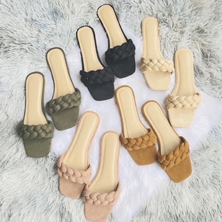 Barefoot.MNL Vina Suede Flat Braided Sandals