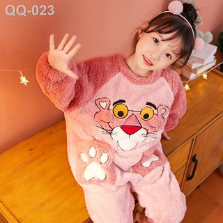 #Magandang kalidad ๑△№Winter children s pajamas one-piece flannel thickened cartoon boy and girl sle