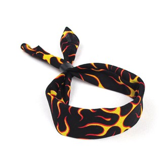 LIDU▶ Japanese Harajuku Biker Flame Fire Print Protective Multi-Use Seamless Scarf Headband