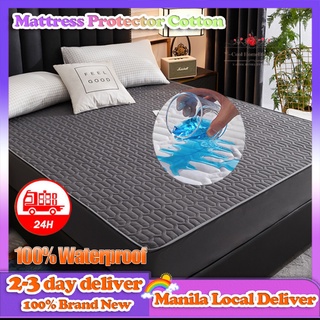 Waterproof Bed Sheet Bed Cover Mattress Protector Cover Bed Pad Bedspread Single/Double/Queen/King (1)